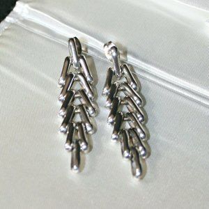 Vintage! SILVER HINGE EARRINGS Marked Mexico 925!